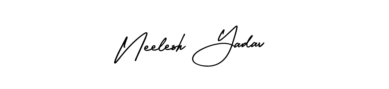 How to Draw Neelesh Yadav signature style? AmerikaSignatureDemo-Regular is a latest design signature styles for name Neelesh Yadav. Neelesh Yadav signature style 3 images and pictures png