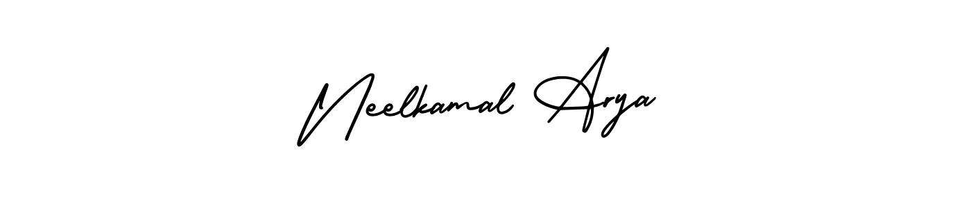 Neelkamal Arya stylish signature style. Best Handwritten Sign (AmerikaSignatureDemo-Regular) for my name. Handwritten Signature Collection Ideas for my name Neelkamal Arya. Neelkamal Arya signature style 3 images and pictures png
