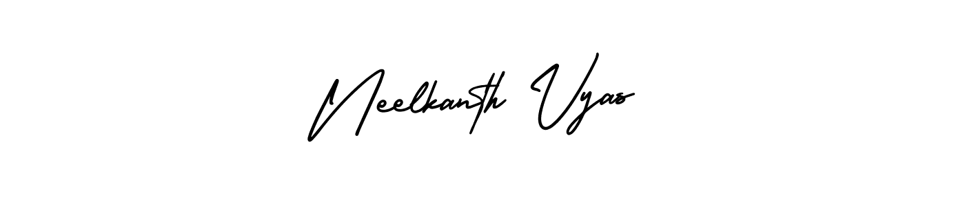 How to Draw Neelkanth Vyas signature style? AmerikaSignatureDemo-Regular is a latest design signature styles for name Neelkanth Vyas. Neelkanth Vyas signature style 3 images and pictures png