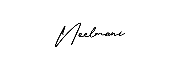 Use a signature maker to create a handwritten signature online. With this signature software, you can design (AmerikaSignatureDemo-Regular) your own signature for name Neelmani. Neelmani signature style 3 images and pictures png