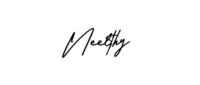 AmerikaSignatureDemo-Regular is a professional signature style that is perfect for those who want to add a touch of class to their signature. It is also a great choice for those who want to make their signature more unique. Get Neelthy name to fancy signature for free. Neelthy signature style 3 images and pictures png