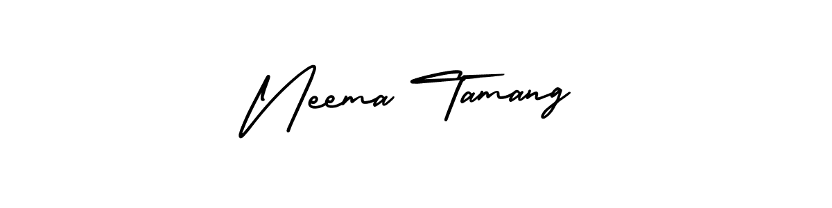 Design your own signature with our free online signature maker. With this signature software, you can create a handwritten (AmerikaSignatureDemo-Regular) signature for name Neema Tamang. Neema Tamang signature style 3 images and pictures png