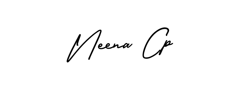 Create a beautiful signature design for name Neena Cp. With this signature (AmerikaSignatureDemo-Regular) fonts, you can make a handwritten signature for free. Neena Cp signature style 3 images and pictures png