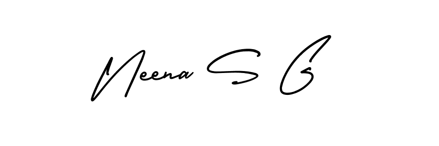 Make a beautiful signature design for name Neena S G. With this signature (AmerikaSignatureDemo-Regular) style, you can create a handwritten signature for free. Neena S G signature style 3 images and pictures png
