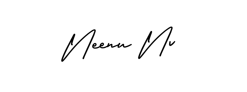 How to make Neenu Nv signature? AmerikaSignatureDemo-Regular is a professional autograph style. Create handwritten signature for Neenu Nv name. Neenu Nv signature style 3 images and pictures png