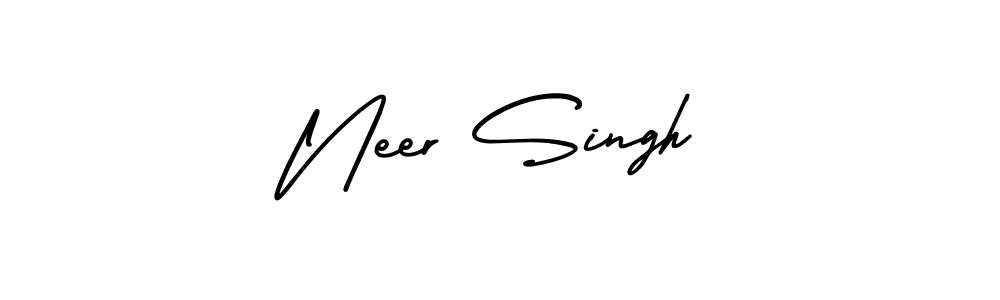 Make a beautiful signature design for name Neer Singh. With this signature (AmerikaSignatureDemo-Regular) style, you can create a handwritten signature for free. Neer Singh signature style 3 images and pictures png