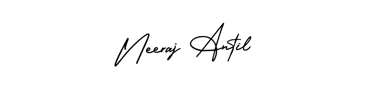AmerikaSignatureDemo-Regular is a professional signature style that is perfect for those who want to add a touch of class to their signature. It is also a great choice for those who want to make their signature more unique. Get Neeraj Antil name to fancy signature for free. Neeraj Antil signature style 3 images and pictures png