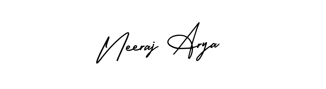 Create a beautiful signature design for name Neeraj Arya. With this signature (AmerikaSignatureDemo-Regular) fonts, you can make a handwritten signature for free. Neeraj Arya signature style 3 images and pictures png