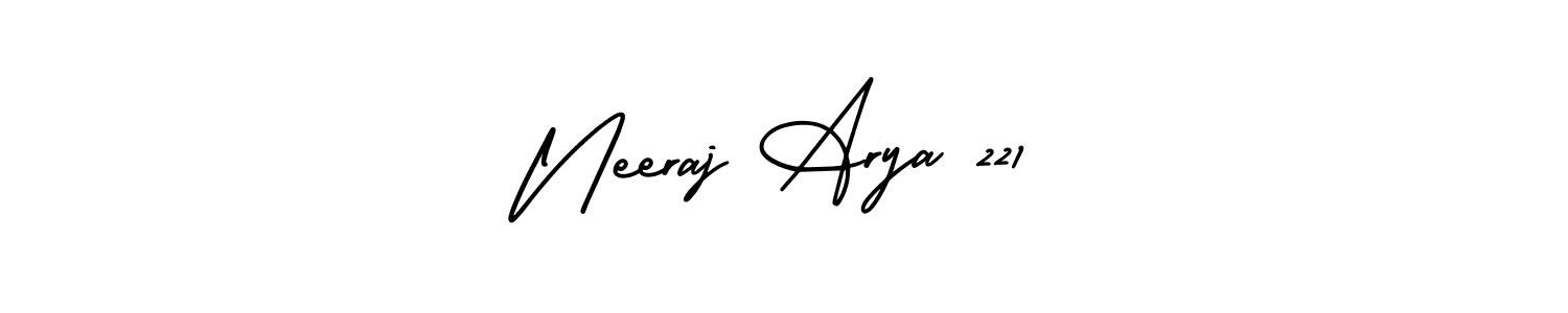 The best way (AmerikaSignatureDemo-Regular) to make a short signature is to pick only two or three words in your name. The name Neeraj Arya 221 include a total of six letters. For converting this name. Neeraj Arya 221 signature style 3 images and pictures png