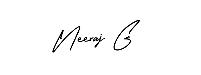 This is the best signature style for the Neeraj G name. Also you like these signature font (AmerikaSignatureDemo-Regular). Mix name signature. Neeraj G signature style 3 images and pictures png