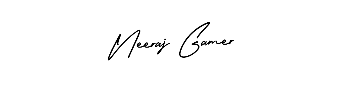 if you are searching for the best signature style for your name Neeraj Gamer. so please give up your signature search. here we have designed multiple signature styles  using AmerikaSignatureDemo-Regular. Neeraj Gamer signature style 3 images and pictures png