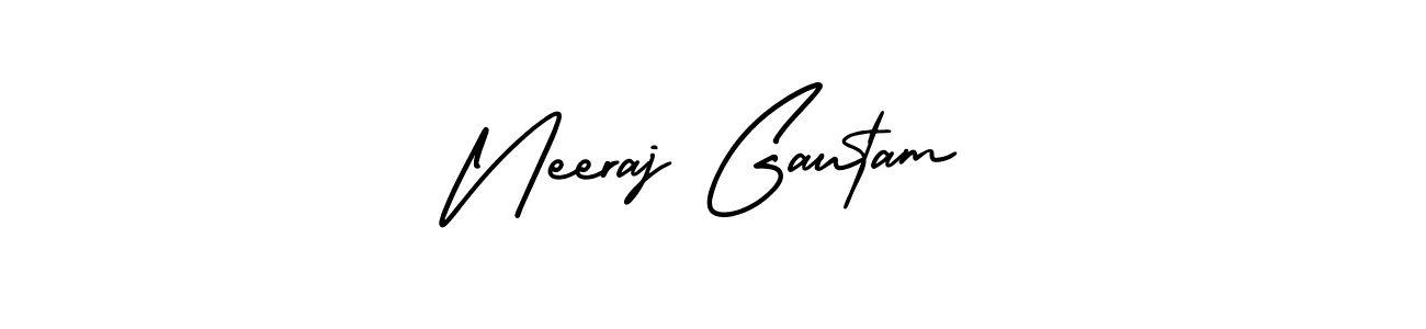 This is the best signature style for the Neeraj Gautam name. Also you like these signature font (AmerikaSignatureDemo-Regular). Mix name signature. Neeraj Gautam signature style 3 images and pictures png