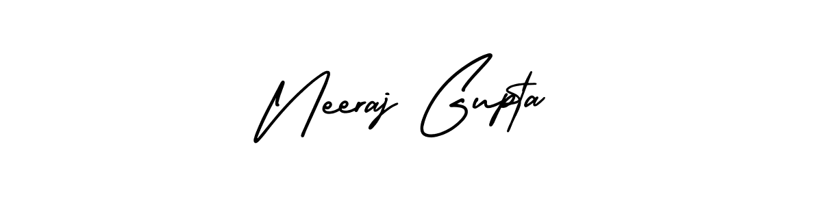 The best way (AmerikaSignatureDemo-Regular) to make a short signature is to pick only two or three words in your name. The name Neeraj Gupta include a total of six letters. For converting this name. Neeraj Gupta signature style 3 images and pictures png