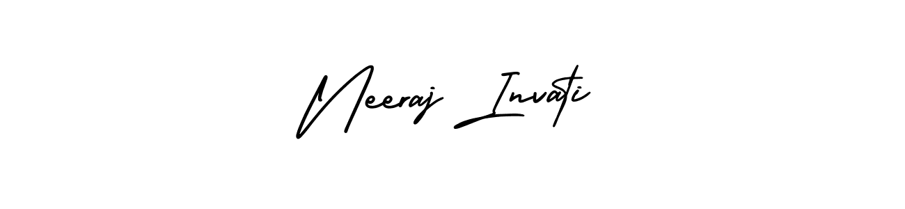 It looks lik you need a new signature style for name Neeraj Invati. Design unique handwritten (AmerikaSignatureDemo-Regular) signature with our free signature maker in just a few clicks. Neeraj Invati signature style 3 images and pictures png