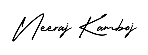 Give your name Neeraj Kamboj an exquisite flair with the AmerikaSignatureDemo-Regular script font. Ideal for contracts, resumes, and formal letterheads. Neeraj Kamboj signature style 3 images and pictures png