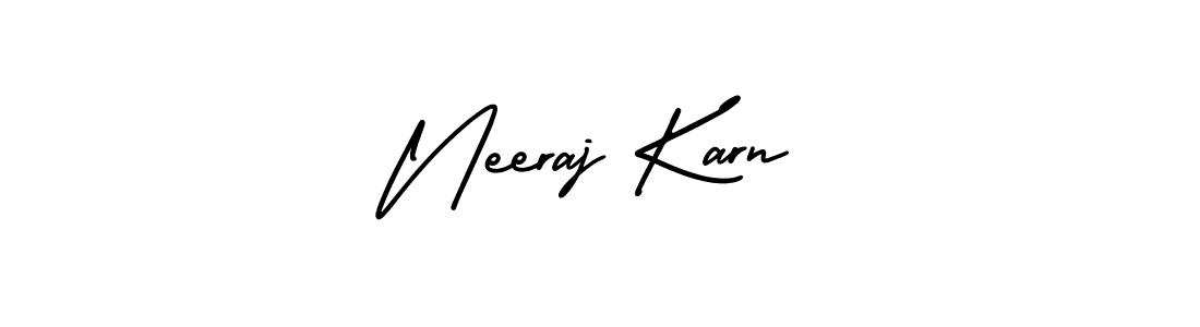 How to make Neeraj Karn name signature. Use AmerikaSignatureDemo-Regular style for creating short signs online. This is the latest handwritten sign. Neeraj Karn signature style 3 images and pictures png