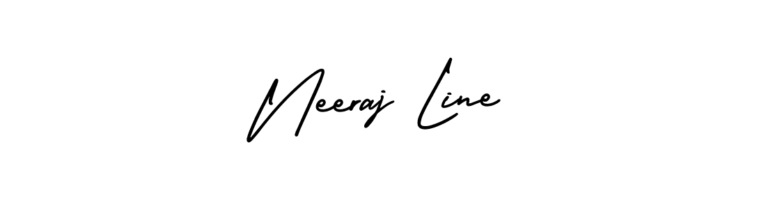 How to make Neeraj Line name signature. Use AmerikaSignatureDemo-Regular style for creating short signs online. This is the latest handwritten sign. Neeraj Line signature style 3 images and pictures png