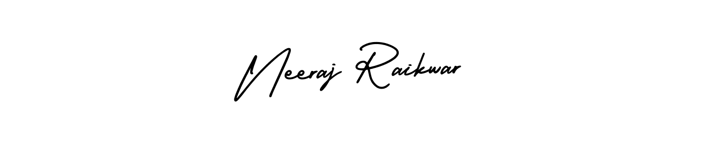How to make Neeraj Raikwar name signature. Use AmerikaSignatureDemo-Regular style for creating short signs online. This is the latest handwritten sign. Neeraj Raikwar signature style 3 images and pictures png