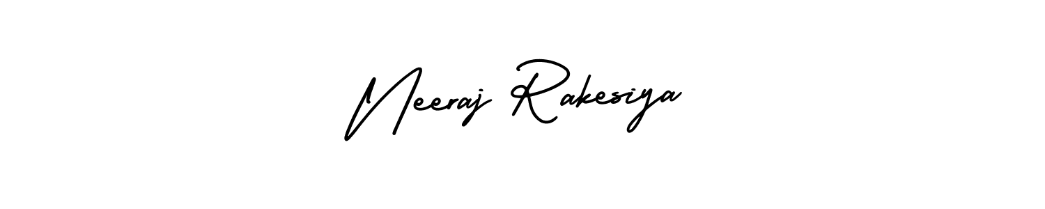 Design your own signature with our free online signature maker. With this signature software, you can create a handwritten (AmerikaSignatureDemo-Regular) signature for name Neeraj Rakesiya. Neeraj Rakesiya signature style 3 images and pictures png