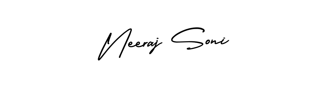 Create a beautiful signature design for name Neeraj Soni. With this signature (AmerikaSignatureDemo-Regular) fonts, you can make a handwritten signature for free. Neeraj Soni signature style 3 images and pictures png