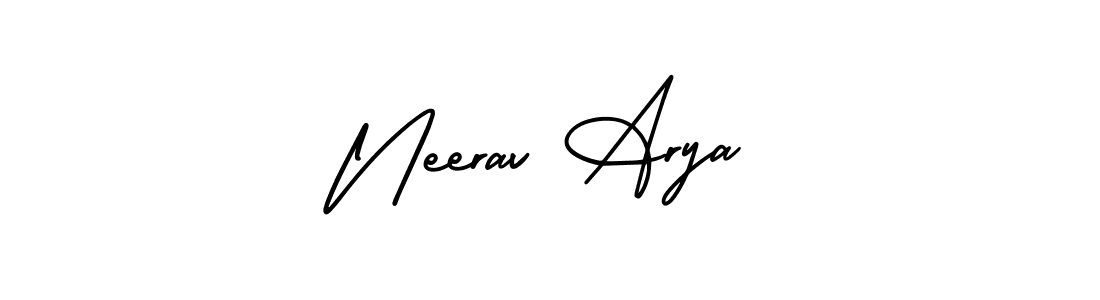 How to make Neerav Arya signature? AmerikaSignatureDemo-Regular is a professional autograph style. Create handwritten signature for Neerav Arya name. Neerav Arya signature style 3 images and pictures png