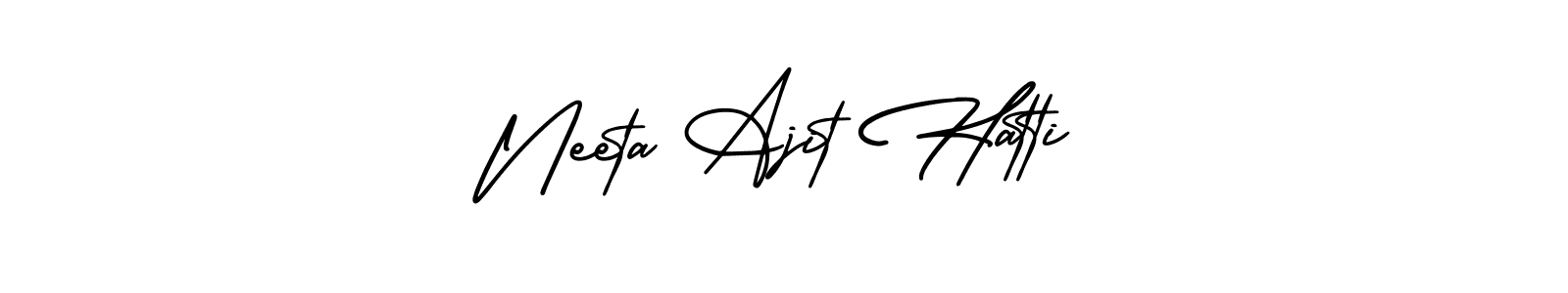 Neeta Ajit Hatti stylish signature style. Best Handwritten Sign (AmerikaSignatureDemo-Regular) for my name. Handwritten Signature Collection Ideas for my name Neeta Ajit Hatti. Neeta Ajit Hatti signature style 3 images and pictures png