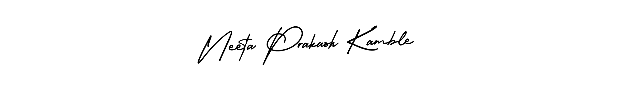 Make a short Neeta Prakash Kamble signature style. Manage your documents anywhere anytime using AmerikaSignatureDemo-Regular. Create and add eSignatures, submit forms, share and send files easily. Neeta Prakash Kamble signature style 3 images and pictures png