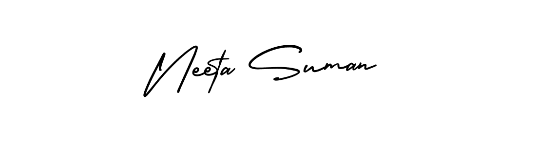 Design your own signature with our free online signature maker. With this signature software, you can create a handwritten (AmerikaSignatureDemo-Regular) signature for name Neeta Suman. Neeta Suman signature style 3 images and pictures png