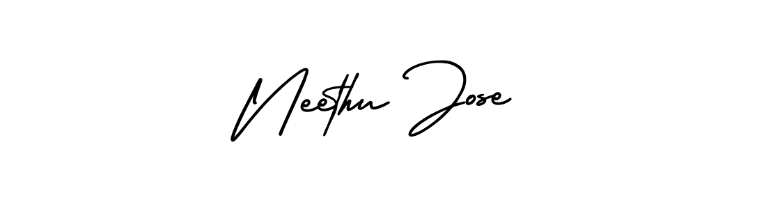 Create a beautiful signature design for name Neethu Jose. With this signature (AmerikaSignatureDemo-Regular) fonts, you can make a handwritten signature for free. Neethu Jose signature style 3 images and pictures png