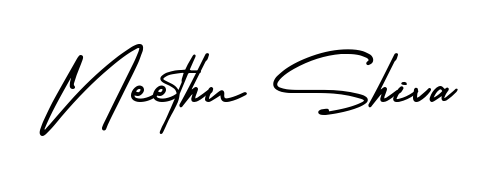 The AmerikaSignatureDemo-Regular handwriting style adds charm and authenticity to name Neethu Shiva. A wonderful choice for personal thank-you notes. Neethu Shiva signature style 3 images and pictures png