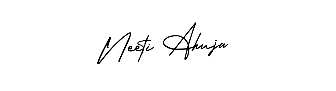 Make a short Neeti Ahuja signature style. Manage your documents anywhere anytime using AmerikaSignatureDemo-Regular. Create and add eSignatures, submit forms, share and send files easily. Neeti Ahuja signature style 3 images and pictures png