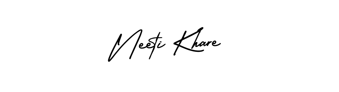 Create a beautiful signature design for name Neeti Khare. With this signature (AmerikaSignatureDemo-Regular) fonts, you can make a handwritten signature for free. Neeti Khare signature style 3 images and pictures png