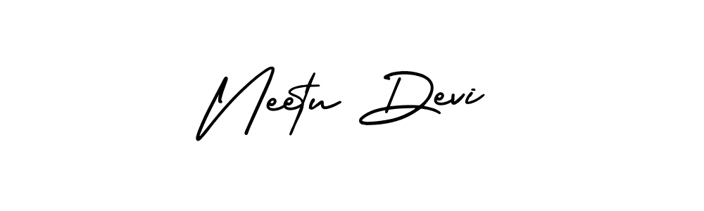 How to make Neetu Devi name signature. Use AmerikaSignatureDemo-Regular style for creating short signs online. This is the latest handwritten sign. Neetu Devi signature style 3 images and pictures png