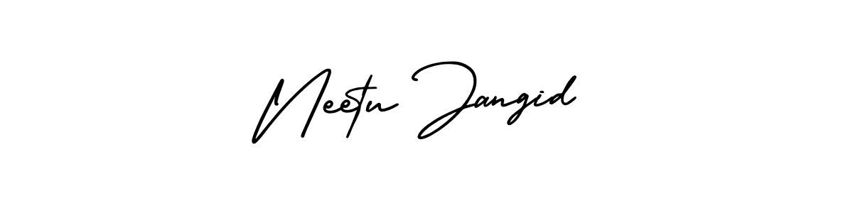 Neetu Jangid stylish signature style. Best Handwritten Sign (AmerikaSignatureDemo-Regular) for my name. Handwritten Signature Collection Ideas for my name Neetu Jangid. Neetu Jangid signature style 3 images and pictures png