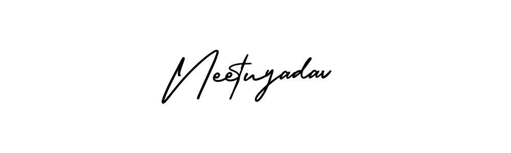 Neetuyadav stylish signature style. Best Handwritten Sign (AmerikaSignatureDemo-Regular) for my name. Handwritten Signature Collection Ideas for my name Neetuyadav. Neetuyadav signature style 3 images and pictures png