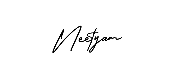 AmerikaSignatureDemo-Regular is a professional signature style that is perfect for those who want to add a touch of class to their signature. It is also a great choice for those who want to make their signature more unique. Get Neetyam name to fancy signature for free. Neetyam signature style 3 images and pictures png