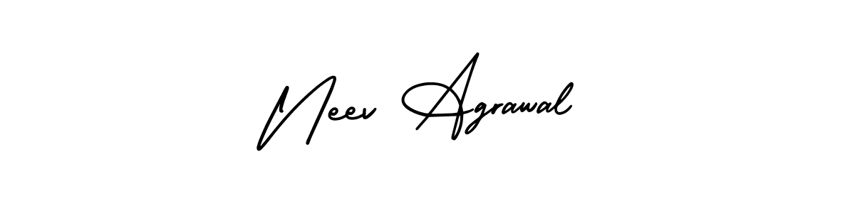 if you are searching for the best signature style for your name Neev Agrawal. so please give up your signature search. here we have designed multiple signature styles  using AmerikaSignatureDemo-Regular. Neev Agrawal signature style 3 images and pictures png