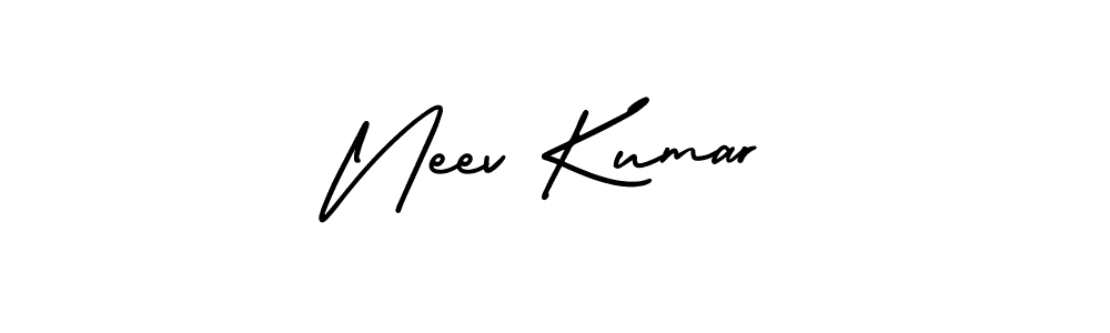 Neev Kumar stylish signature style. Best Handwritten Sign (AmerikaSignatureDemo-Regular) for my name. Handwritten Signature Collection Ideas for my name Neev Kumar. Neev Kumar signature style 3 images and pictures png