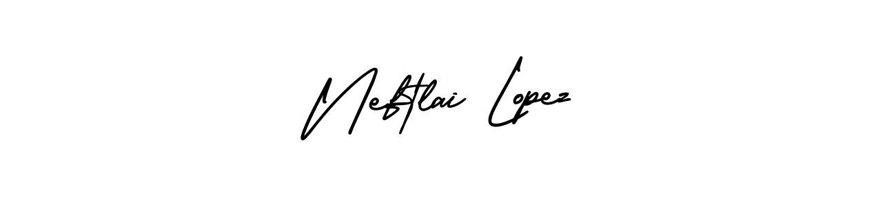 Neftlai Lopez stylish signature style. Best Handwritten Sign (AmerikaSignatureDemo-Regular) for my name. Handwritten Signature Collection Ideas for my name Neftlai Lopez. Neftlai Lopez signature style 3 images and pictures png