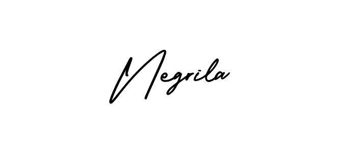 Make a beautiful signature design for name Negrila. With this signature (AmerikaSignatureDemo-Regular) style, you can create a handwritten signature for free. Negrila signature style 3 images and pictures png