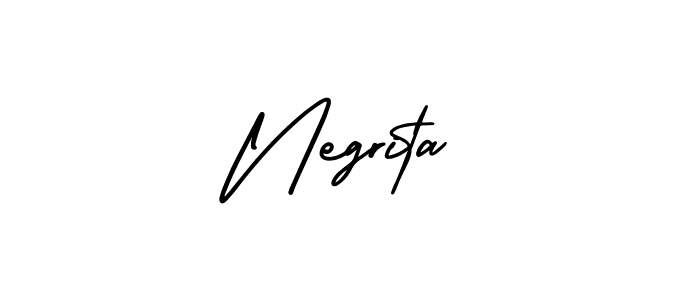 How to make Negrita signature? AmerikaSignatureDemo-Regular is a professional autograph style. Create handwritten signature for Negrita name. Negrita signature style 3 images and pictures png