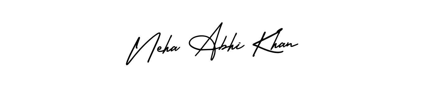 Use a signature maker to create a handwritten signature online. With this signature software, you can design (AmerikaSignatureDemo-Regular) your own signature for name Neha Abhi Khan. Neha Abhi Khan signature style 3 images and pictures png