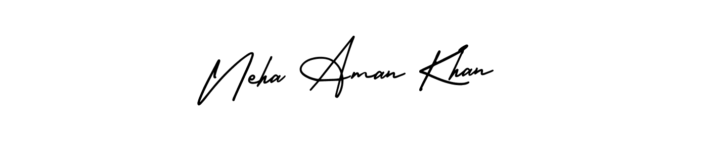 Make a short Neha Aman Khan signature style. Manage your documents anywhere anytime using AmerikaSignatureDemo-Regular. Create and add eSignatures, submit forms, share and send files easily. Neha Aman Khan signature style 3 images and pictures png