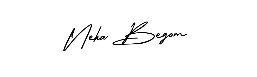 Design your own signature with our free online signature maker. With this signature software, you can create a handwritten (AmerikaSignatureDemo-Regular) signature for name Neha Begom. Neha Begom signature style 3 images and pictures png