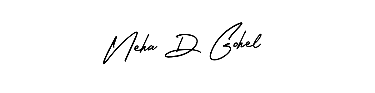 How to make Neha D Gohel signature? AmerikaSignatureDemo-Regular is a professional autograph style. Create handwritten signature for Neha D Gohel name. Neha D Gohel signature style 3 images and pictures png