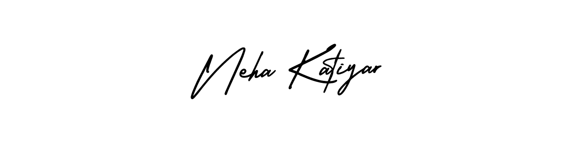 Make a beautiful signature design for name Neha Katiyar. With this signature (AmerikaSignatureDemo-Regular) style, you can create a handwritten signature for free. Neha Katiyar signature style 3 images and pictures png