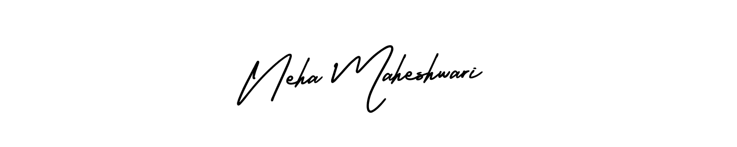 How to Draw Neha Maheshwari signature style? AmerikaSignatureDemo-Regular is a latest design signature styles for name Neha Maheshwari. Neha Maheshwari signature style 3 images and pictures png