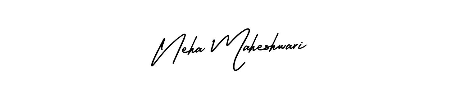 How to Draw Neha Maheshwari signature style? AmerikaSignatureDemo-Regular is a latest design signature styles for name Neha Maheshwari. Neha Maheshwari signature style 3 images and pictures png