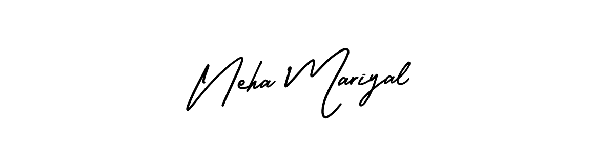 How to make Neha Mariyal name signature. Use AmerikaSignatureDemo-Regular style for creating short signs online. This is the latest handwritten sign. Neha Mariyal signature style 3 images and pictures png