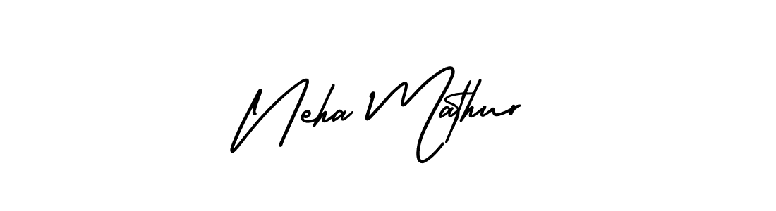 Make a beautiful signature design for name Neha Mathur. With this signature (AmerikaSignatureDemo-Regular) style, you can create a handwritten signature for free. Neha Mathur signature style 3 images and pictures png
